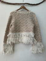 Load image in the gallery viewer,Casaco de malha c/franjas GOYA
