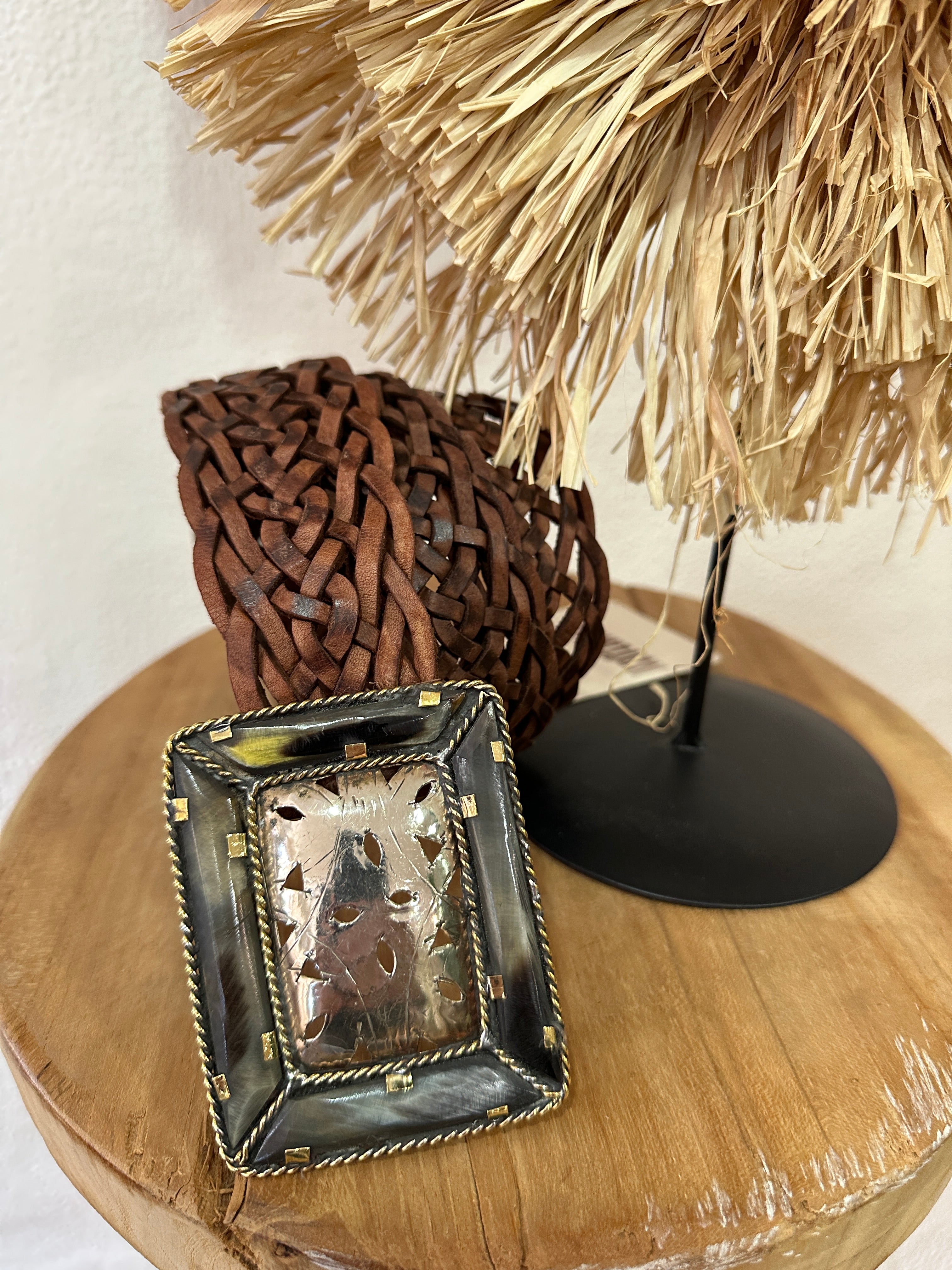 Cinto em pele entraçada ARTISAN