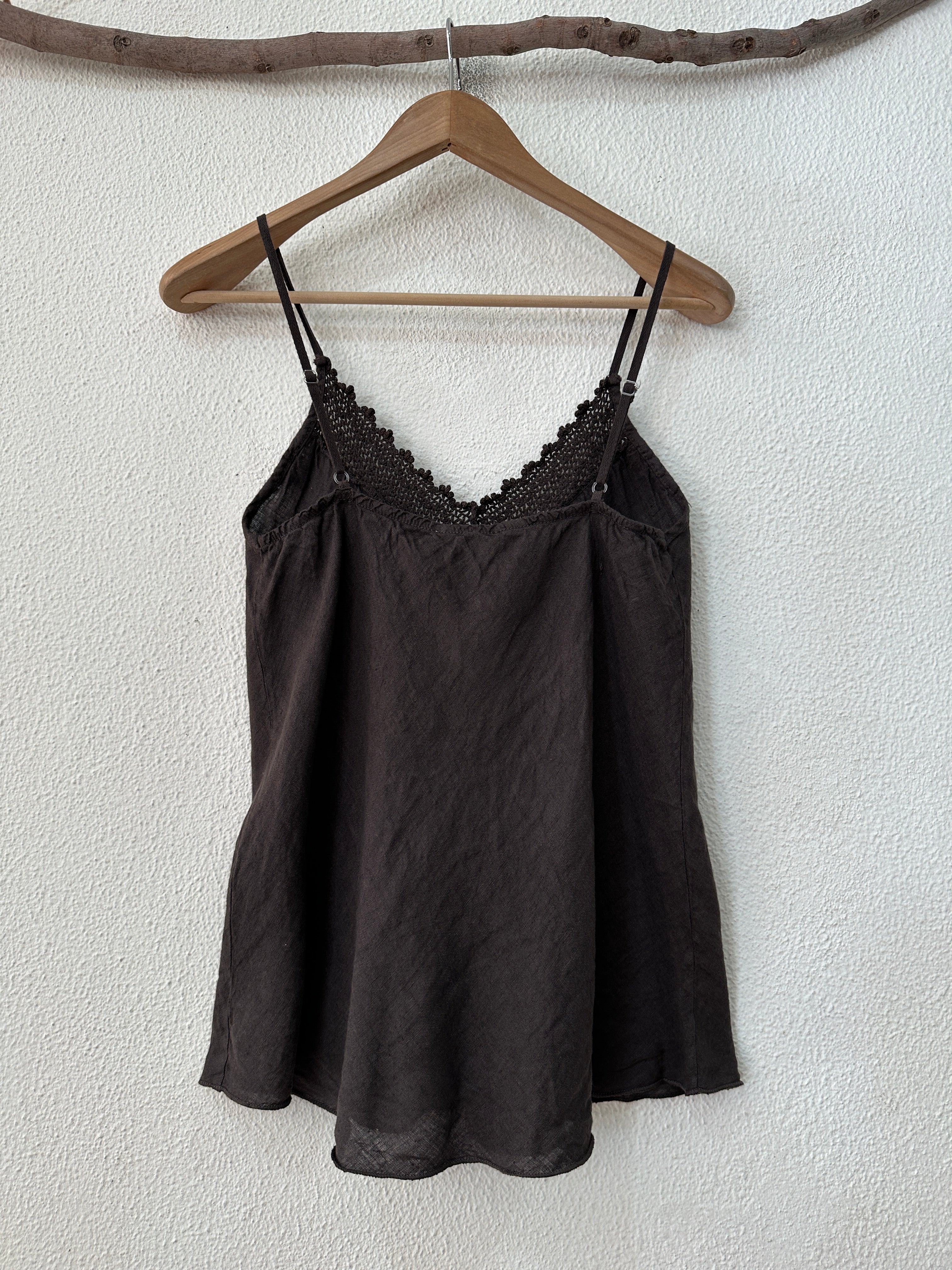 Top em linho c/renda e corte em viés RIVIERA