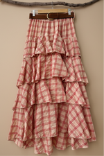 Carregar imagem no visualizador da galeria, Saia assimétrica c/ folhos CHÂTEAUX
