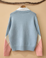 Carregar imagem no visualizador da galeria, Camisola em malha c/colarinho de camisa BUNNY
