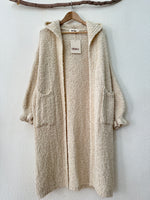 Load image in the gallery viewer,Casaco em malha encaracolada c/ bolsos e capuz WISDOM
