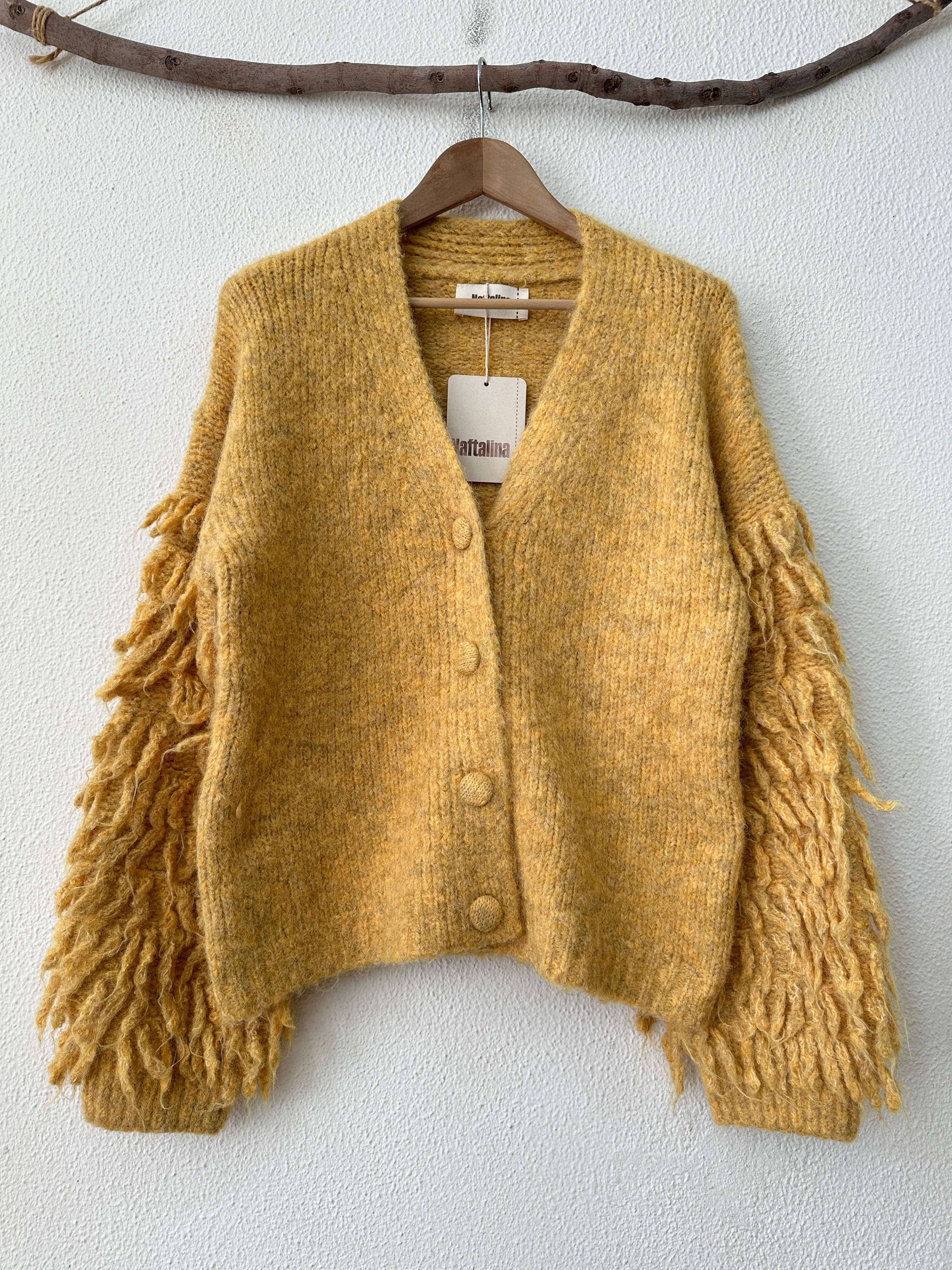 Casaco de malha c/ franjas MIELE