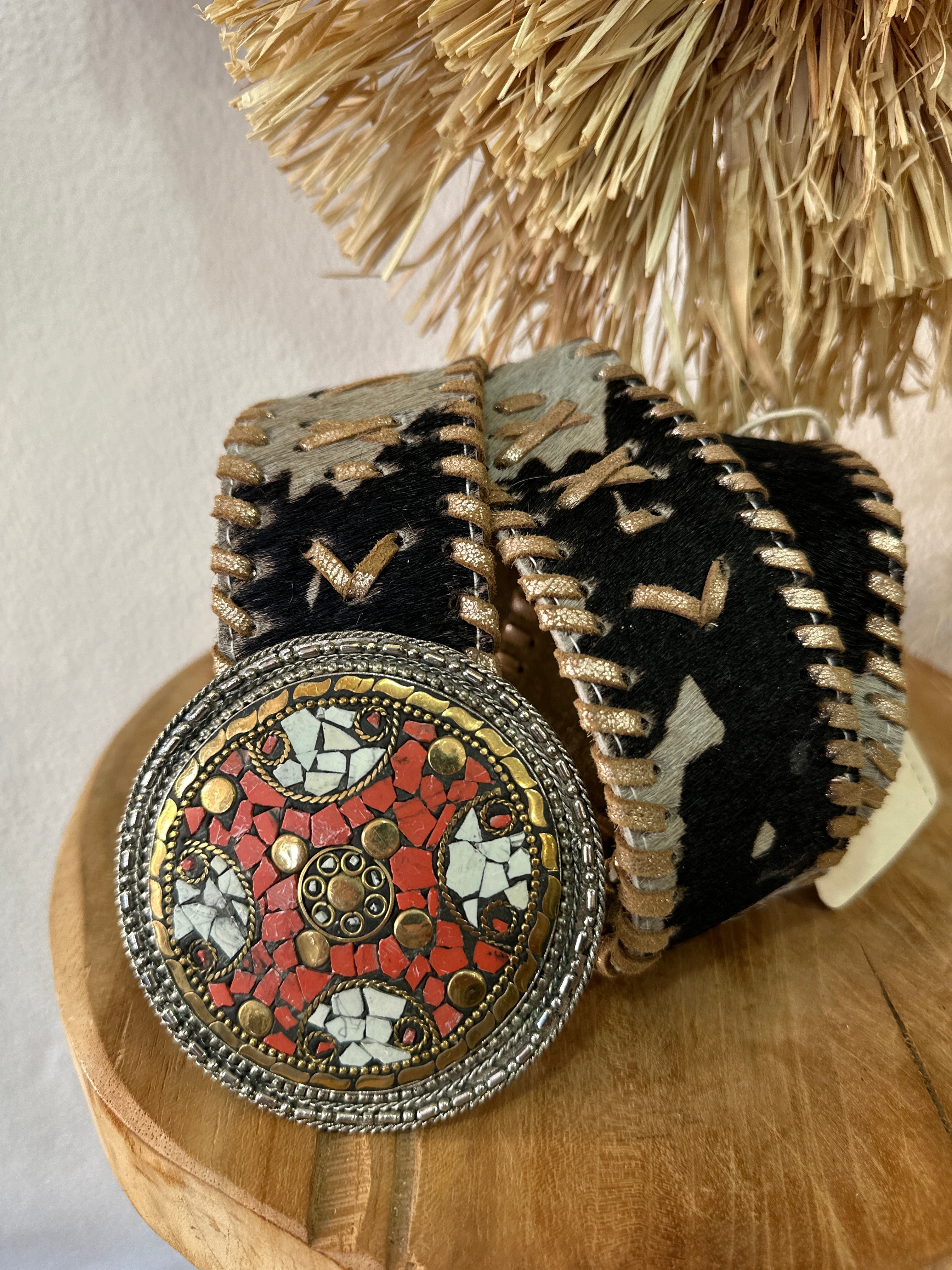 Cinto em pele c/ fivela destacável HARSHA