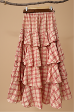 Carregar imagem no visualizador da galeria, Saia assimétrica c/ folhos CHÂTEAUX
