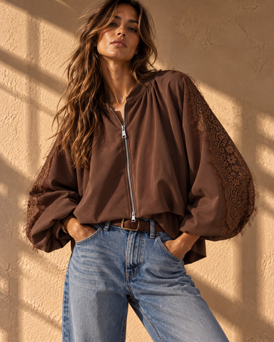 Bomber c/ detalhes em renda SIERRA
