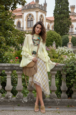 Chargez l'image dans la visionneuse de la galerie,Túnica assimétrica em chiffon VANILLA
