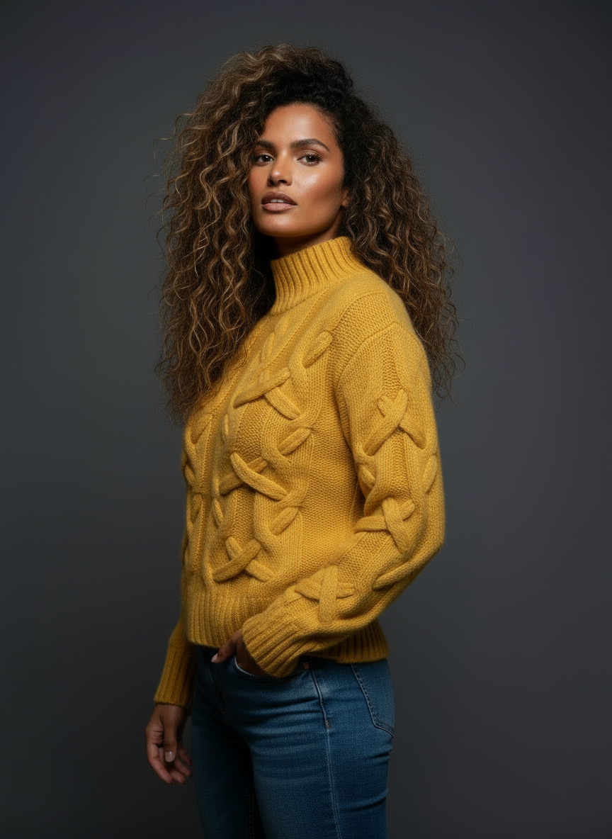 Camisola de malha c/ torcidos ZLATA