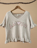 Load image in the gallery viewer,Camisola de malha de manga curta AMOUR
