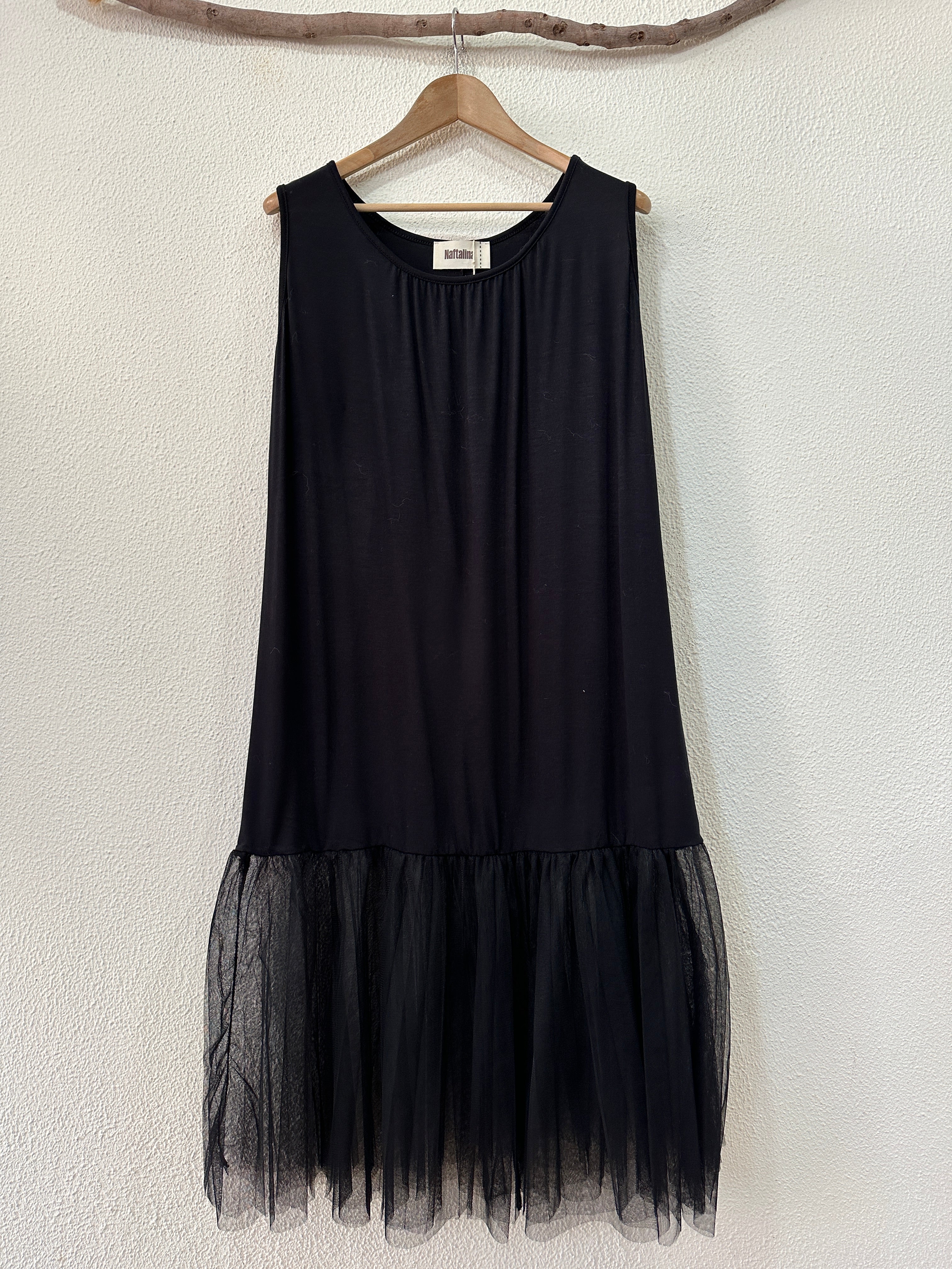 Vestido base oversize c/ tule FOUNDATION