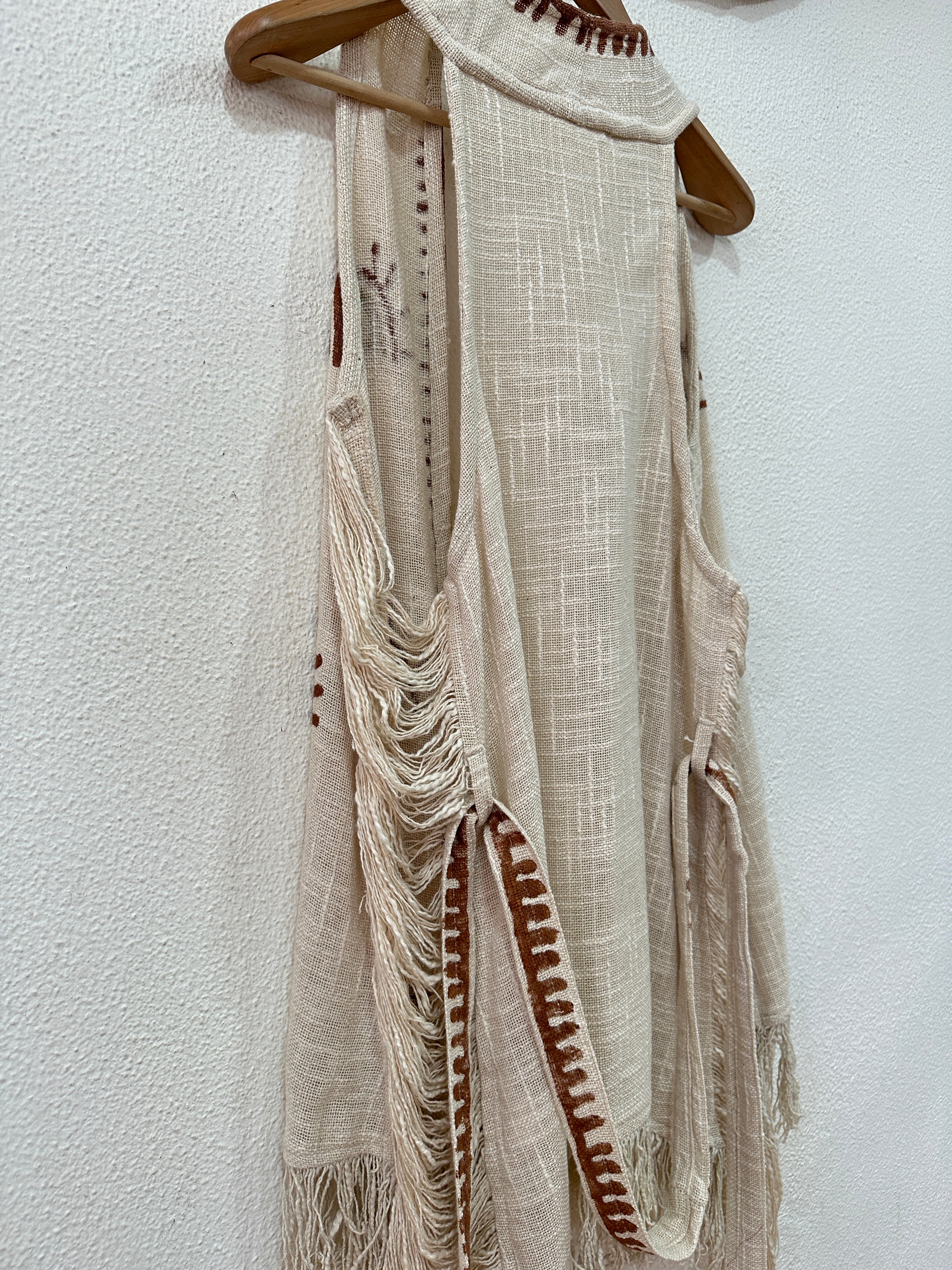 Colete em algodão rústico BOHO VIBES