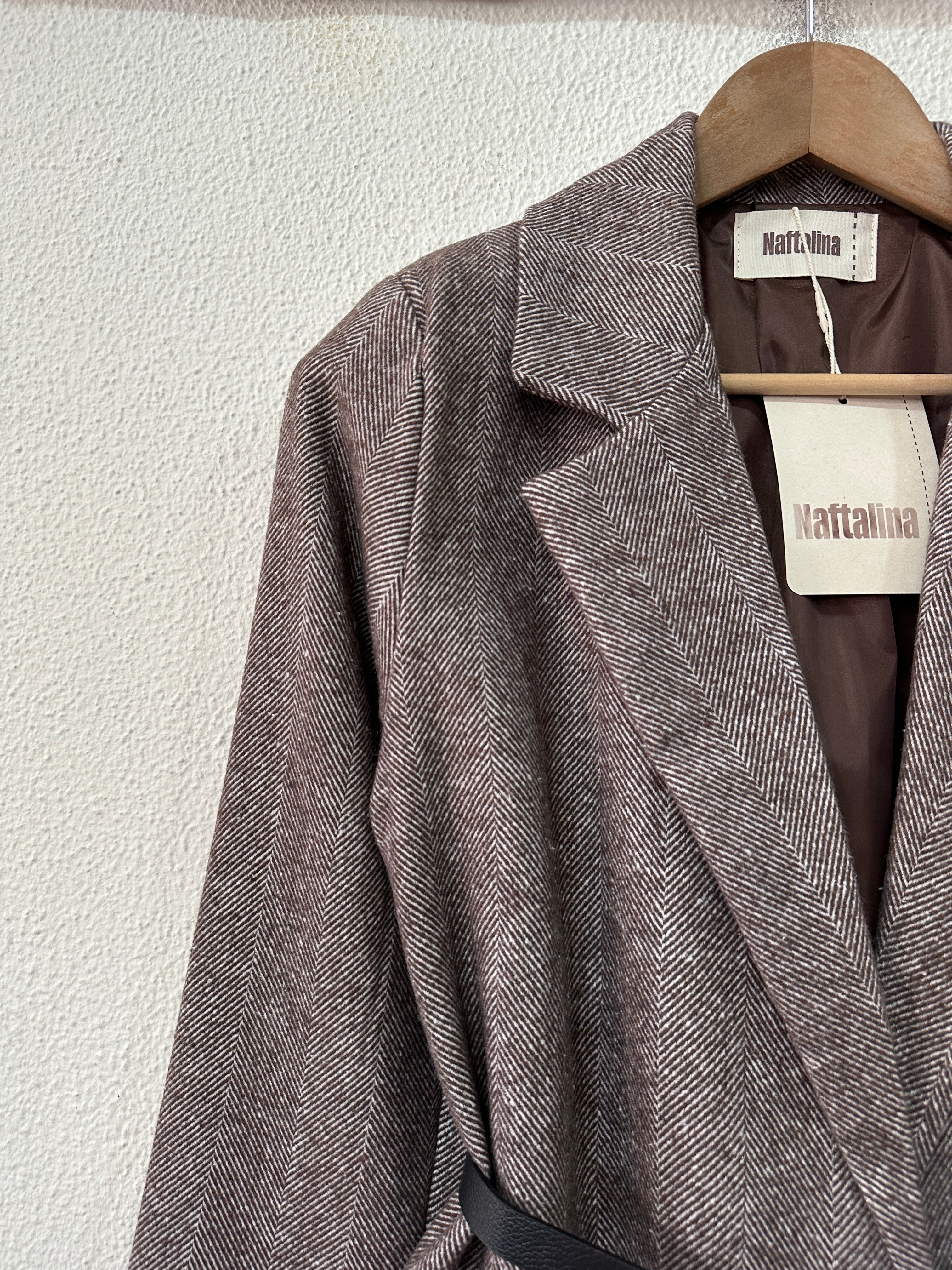 Blazer em fazenda espinhada c/ renda STRACCIATELLA