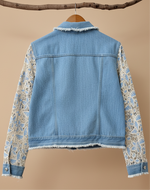 Carregar imagem no visualizador da galeria, Blusão denim rendado ASHLEY
