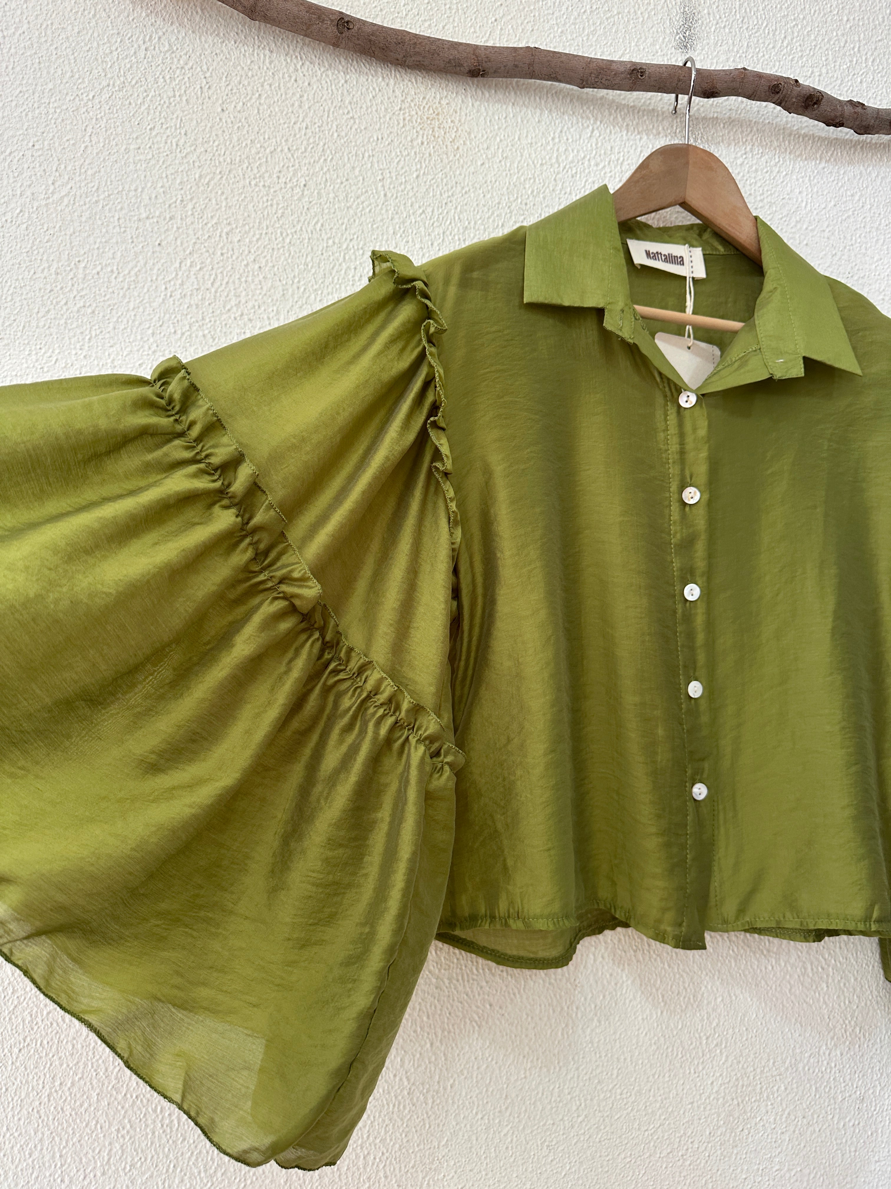 Camisa c/ mangas mariposa OLIVIA