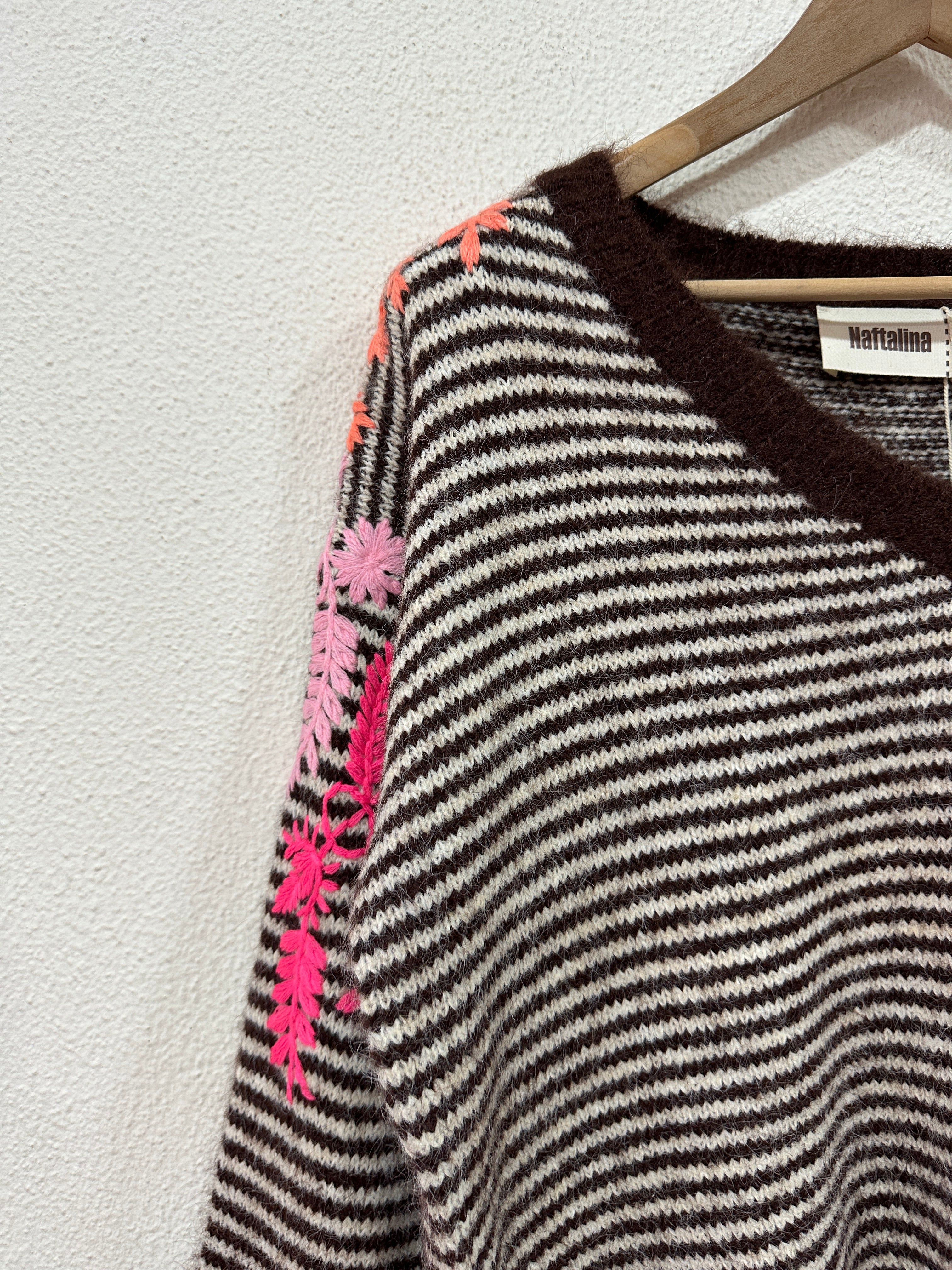 Camisola de malha c/ bordados PEONY