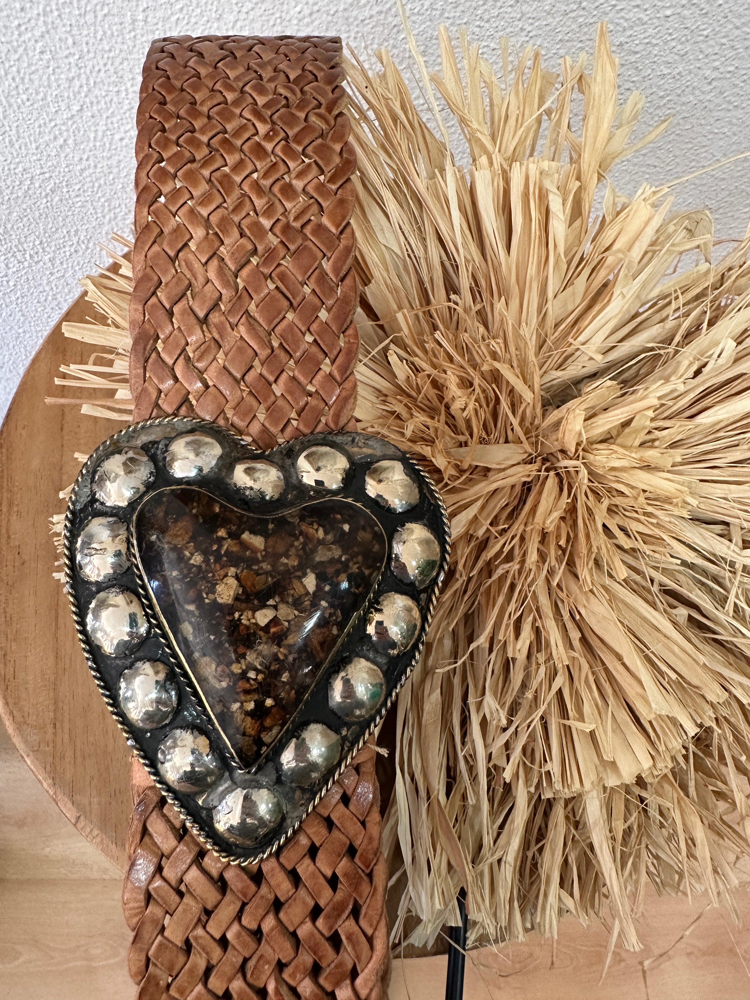 Cinto em pele entrançada LIARA