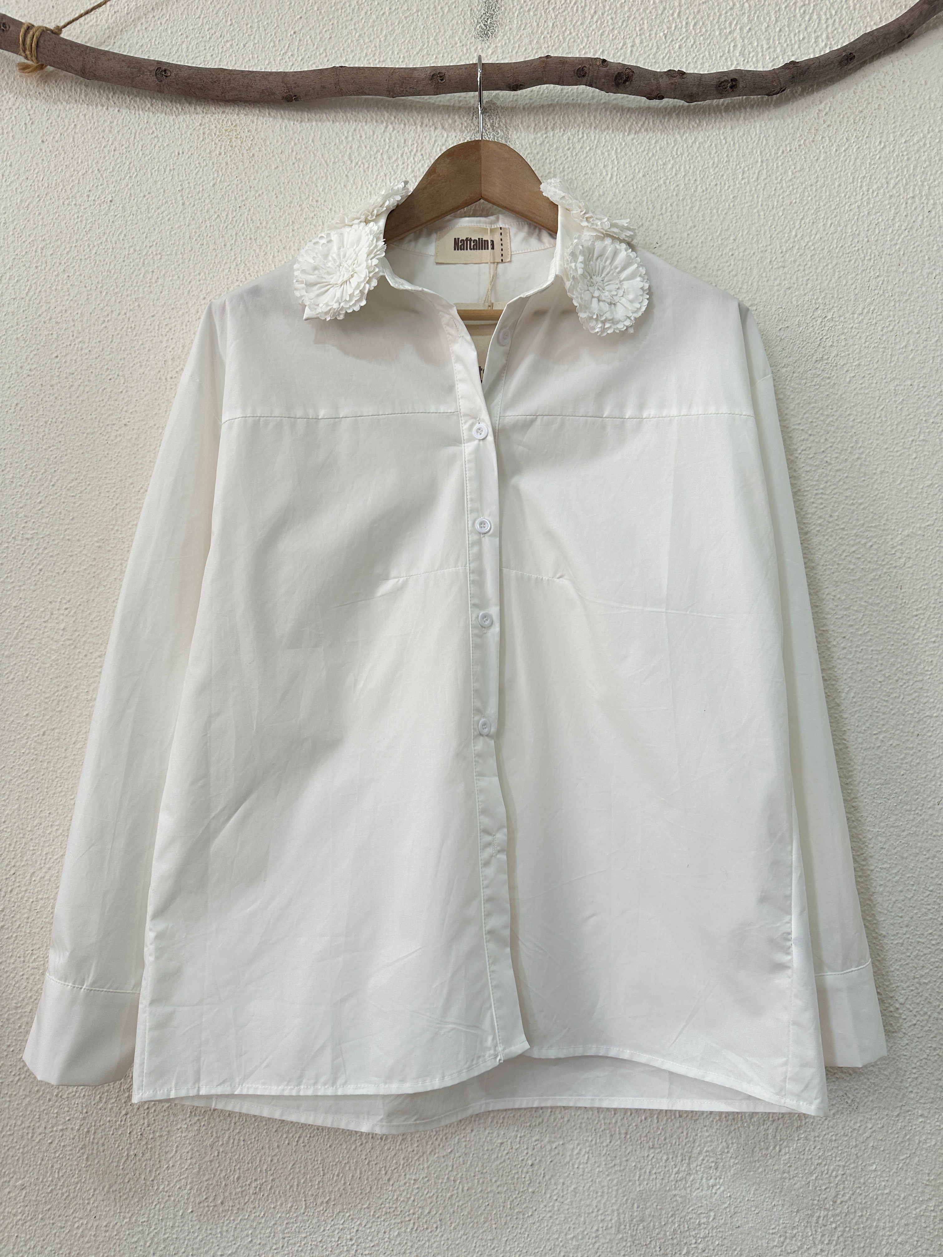 Camisa de popelina c/aplicações LOUISE