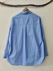 Camisa oversize c/franjas ATLÂNTIDA