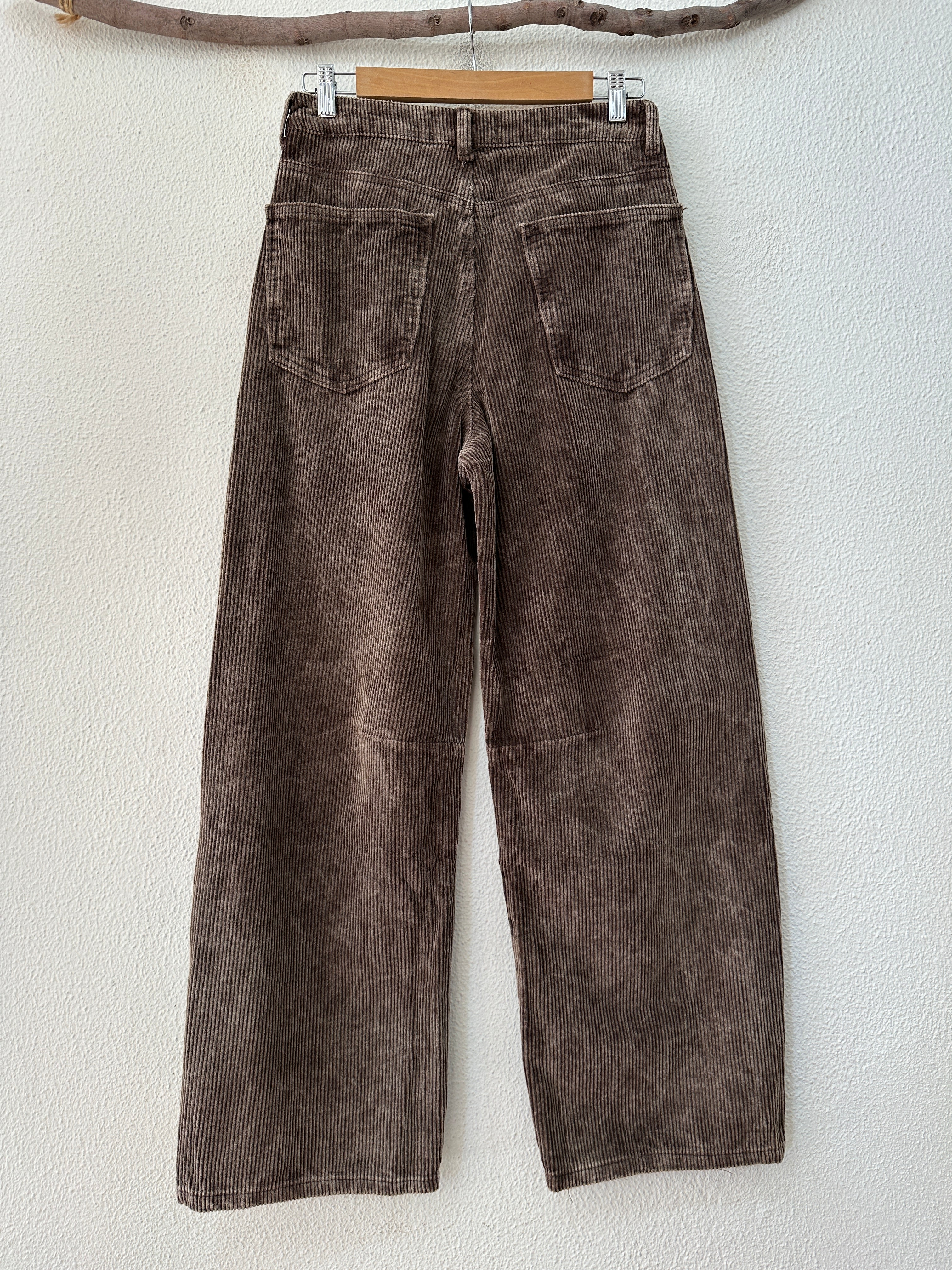 Calças baggy em bombazina pré-lavada WASH