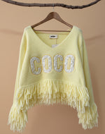 Load image in the gallery viewer,Camisola de malha c/ franjas SAFFRON
