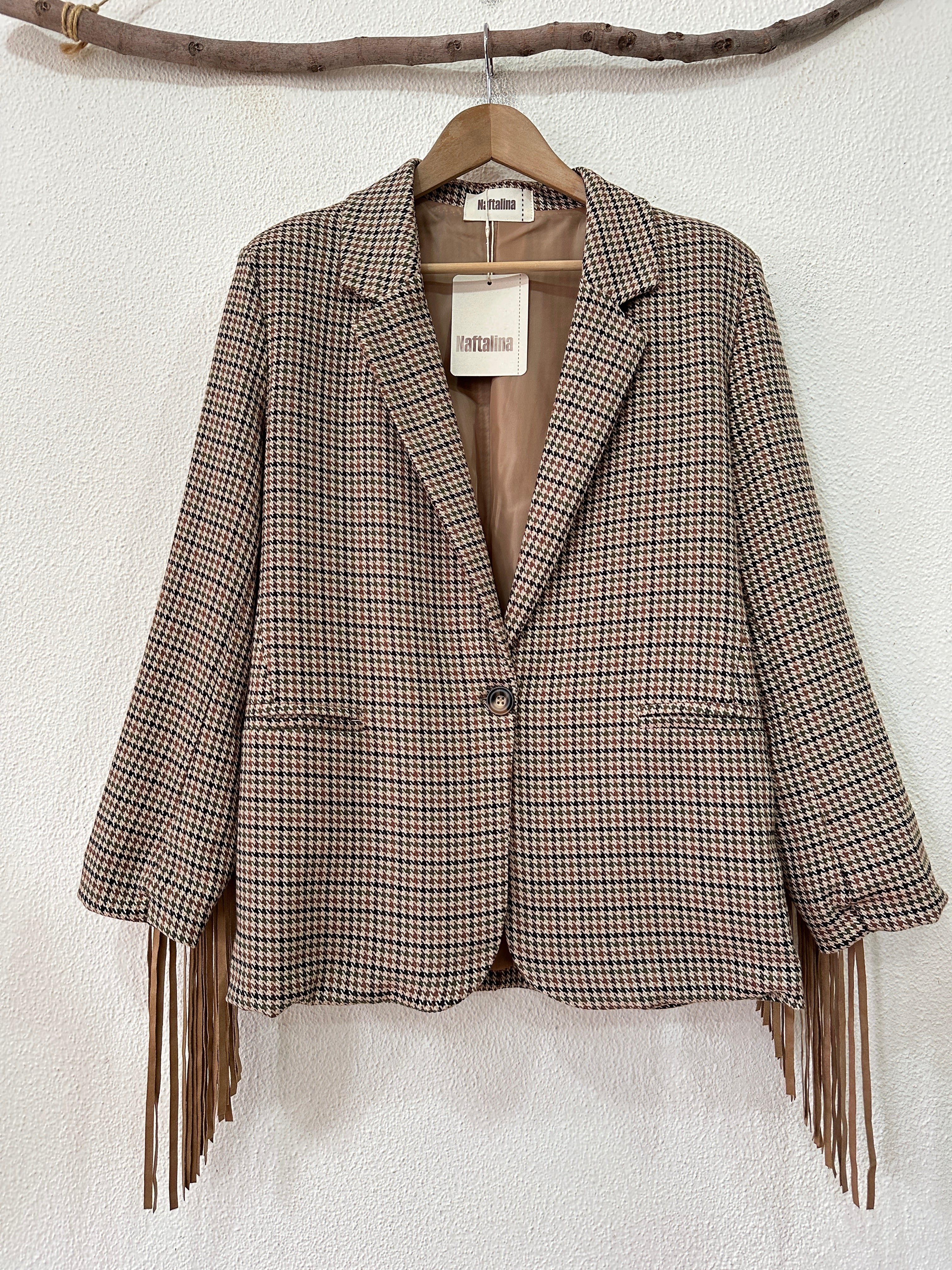 Blazer oversize c/franjas BLEND