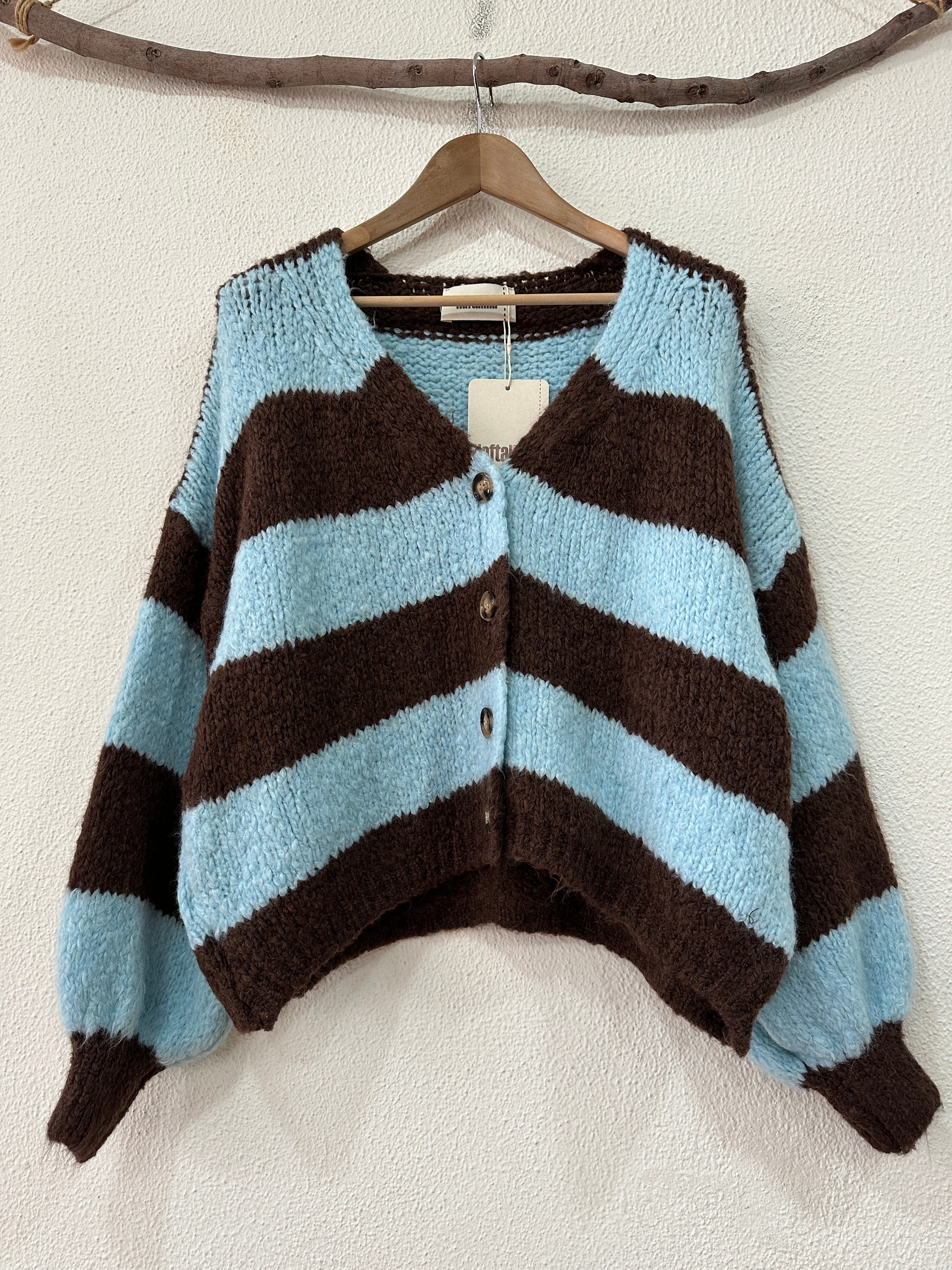 Casaco de malha c/ cachecol BUBBLY