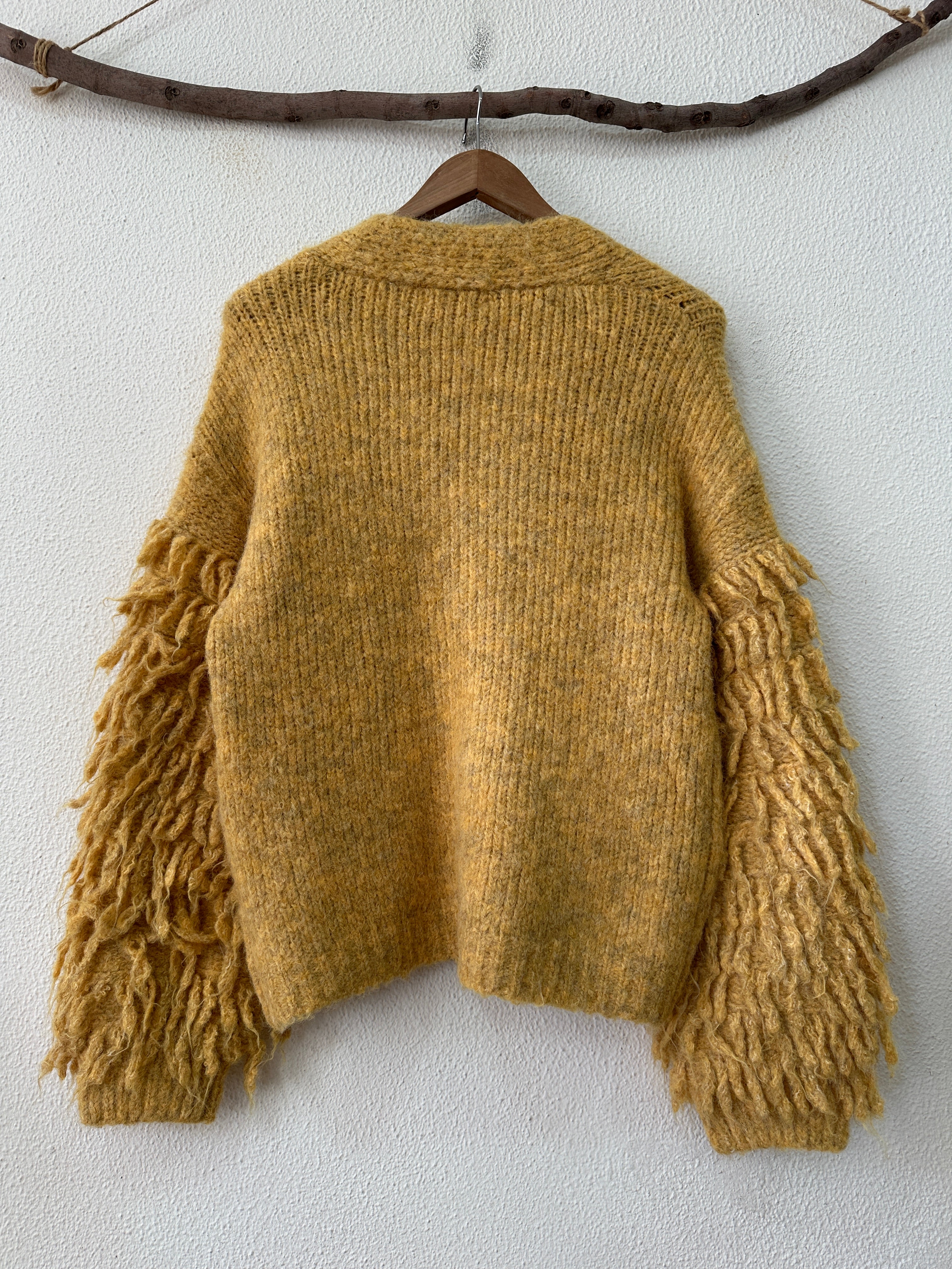 Casaco de malha c/ franjas MIELE