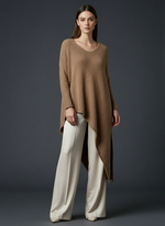 Load image in the gallery viewer,Camisola de malha assimétrica comprida YOLANDA
