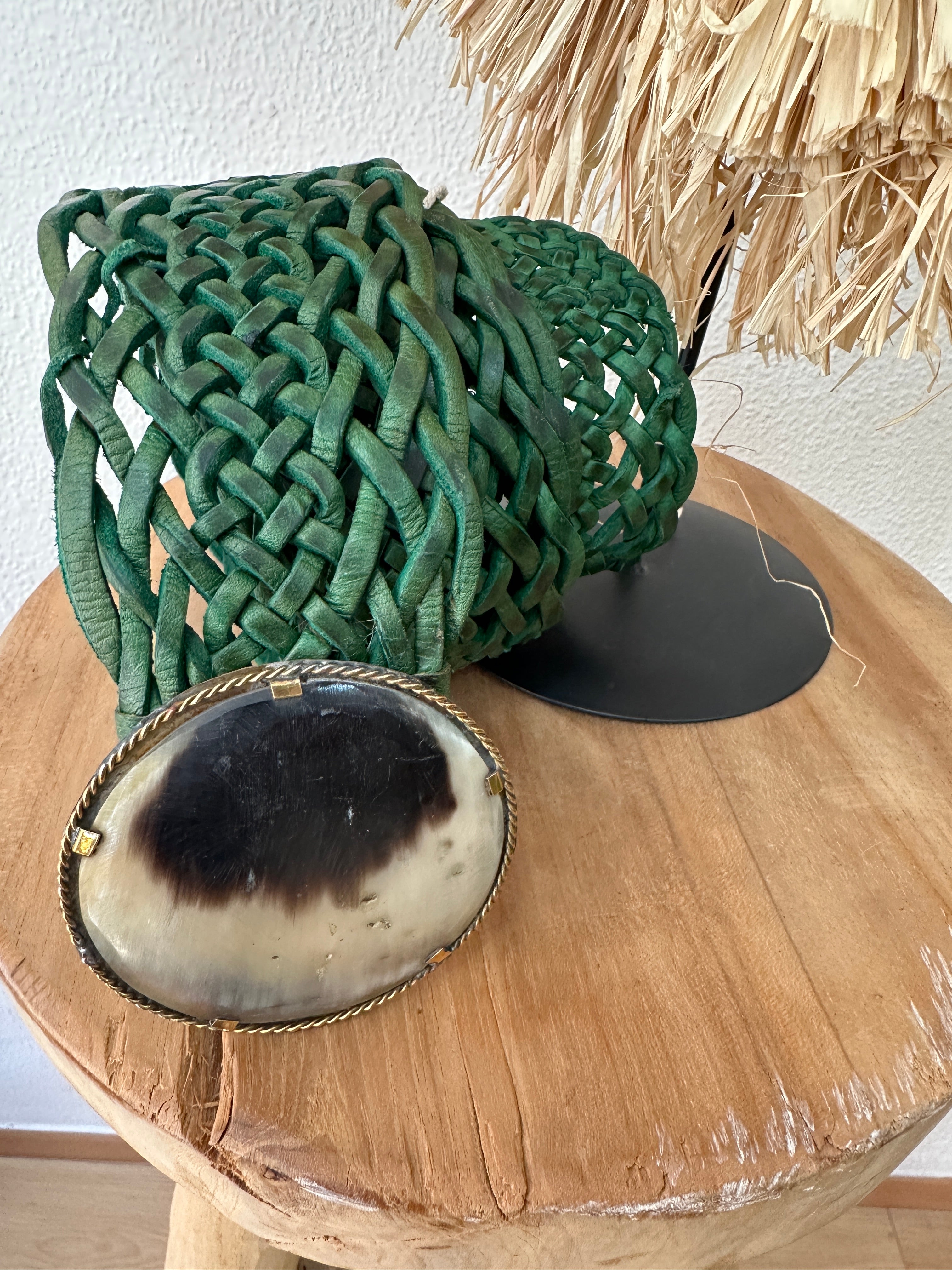 Cinto em pele entrançada GUARDIAN