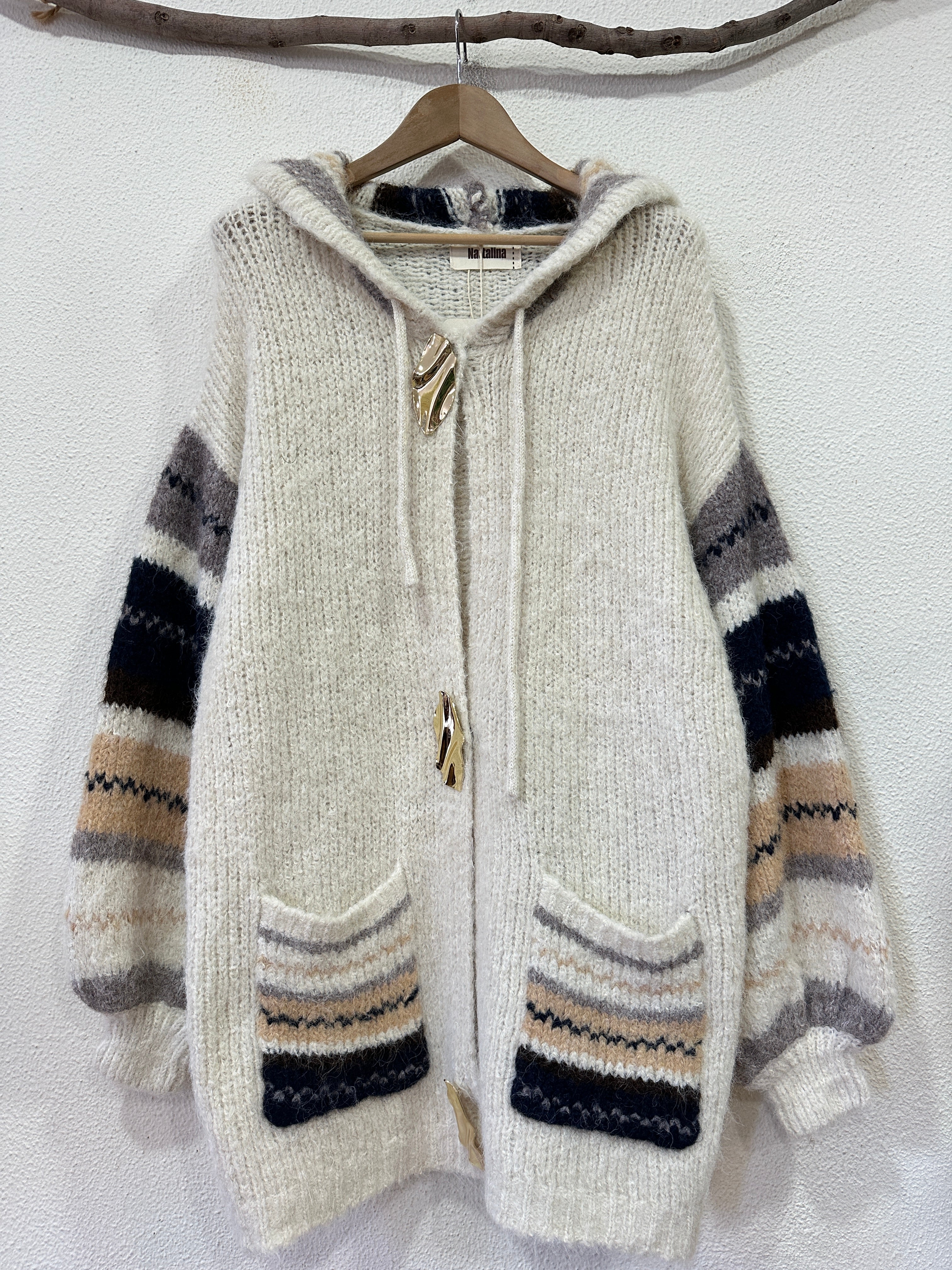 Casaco de malha c/ capuz ALASKA