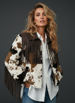 Load image in the gallery viewer,Casaco c/ imitação de pelo e franjas GLORIA
