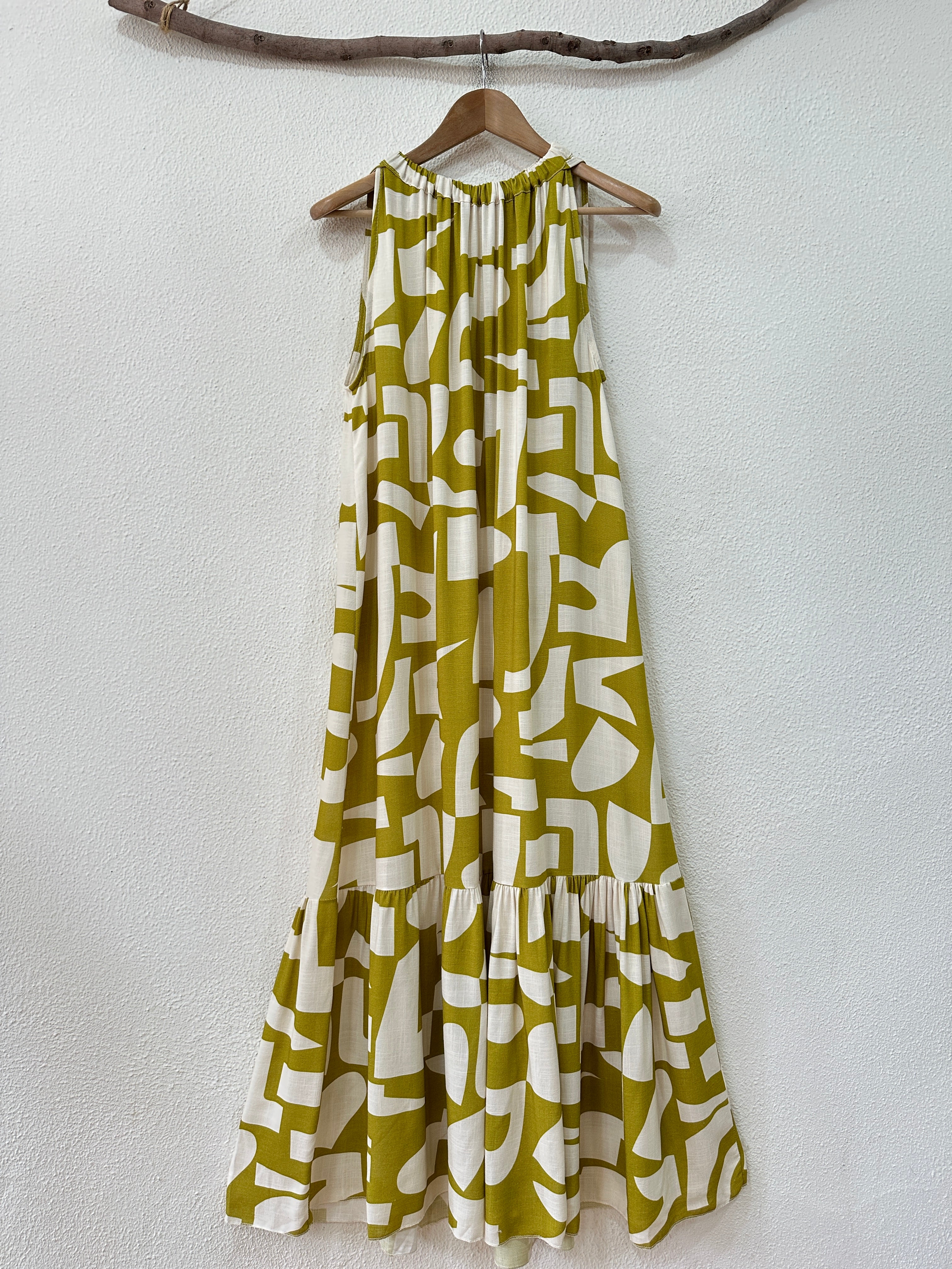 Vestido comprido PISTACHE