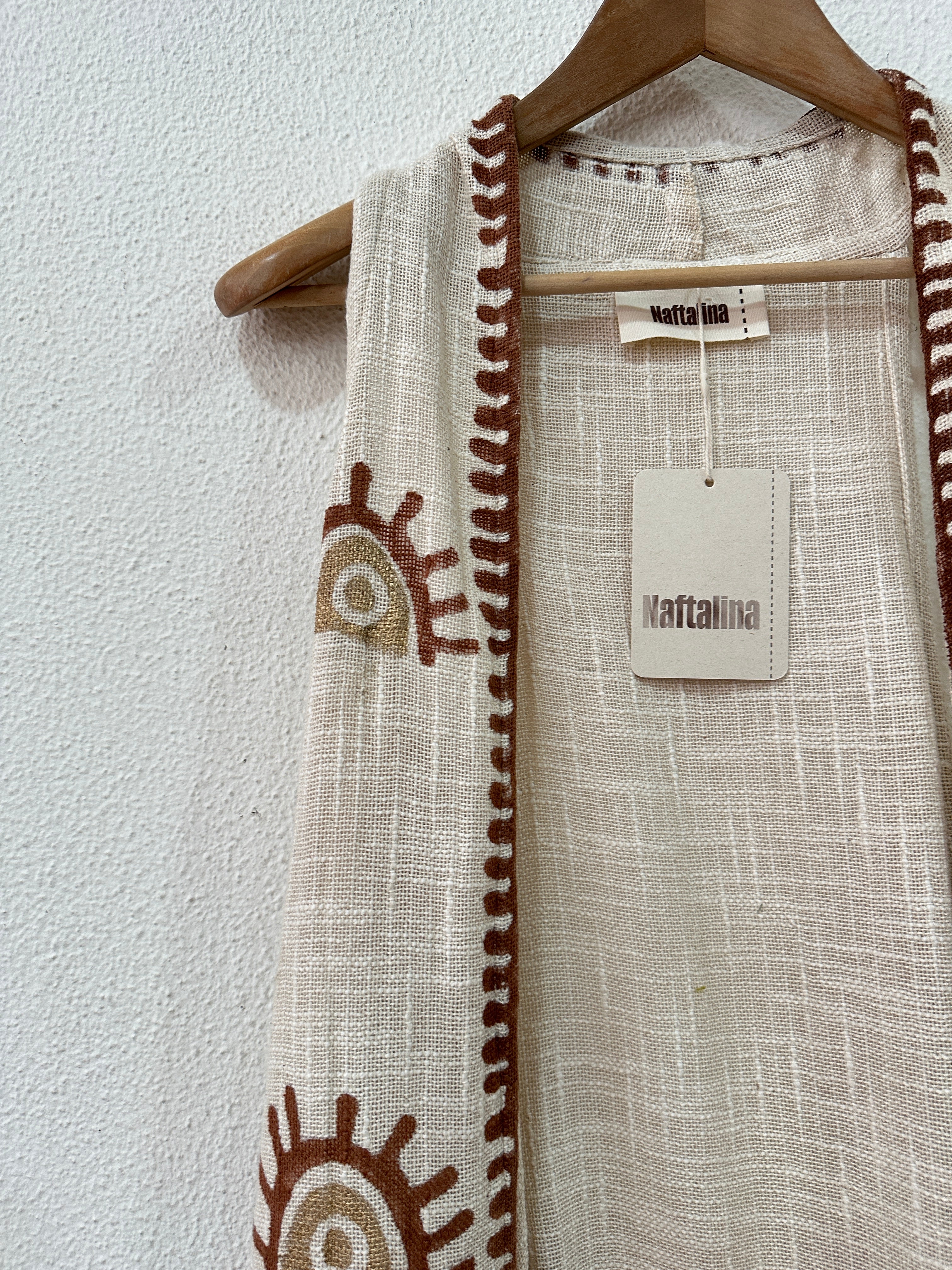 Colete em algodão rústico BOHO VIBES