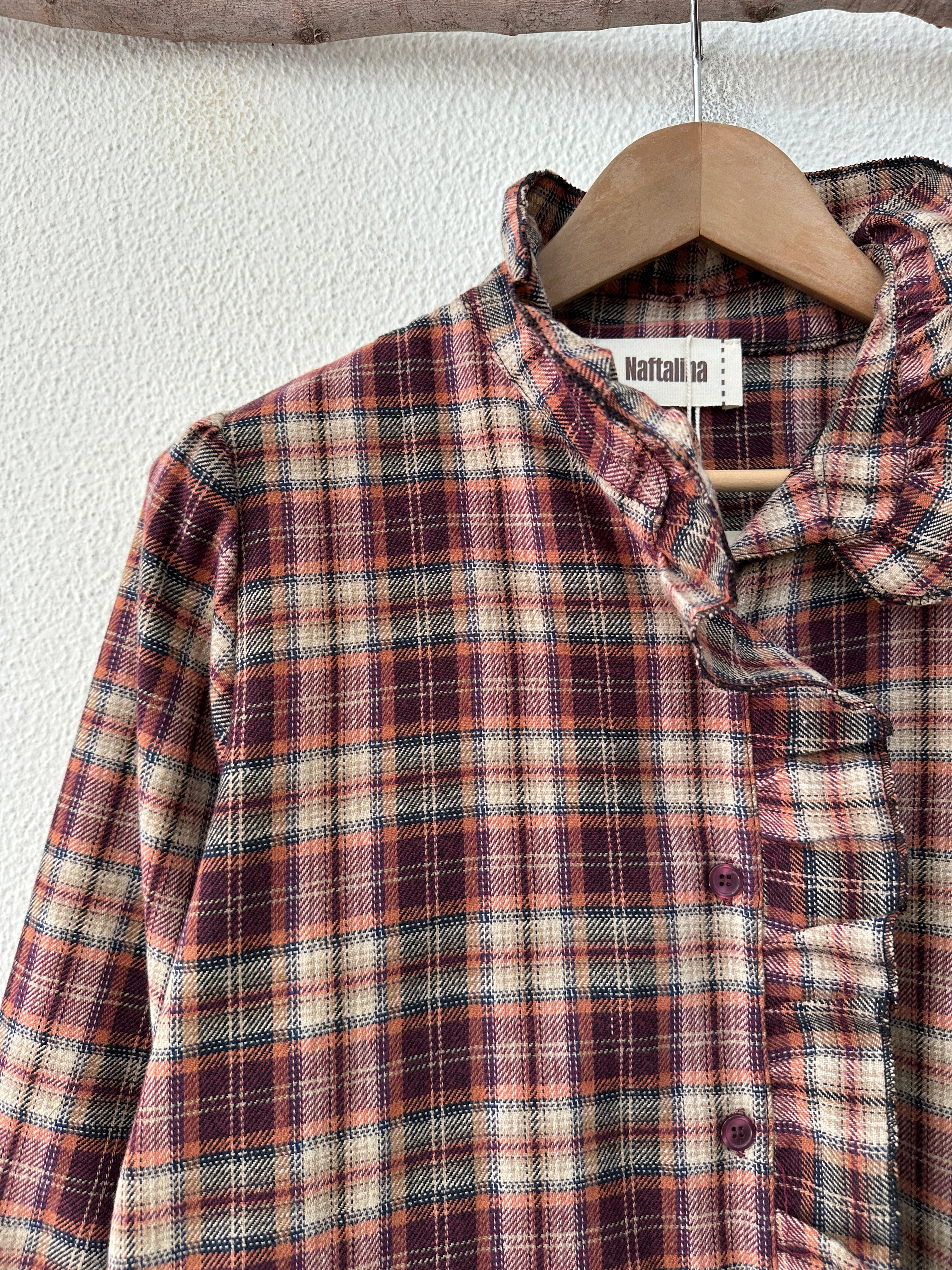 Camisa em flanela c/ folho BRIGITTE