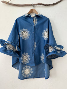 Camisa denim oversize bordada MALI