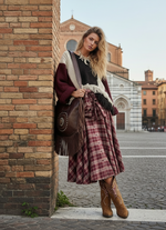 Carregar imagem no visualizador da galeria, Saia de fazenda c/cinto em mangas de camisa CÓRDOBA
