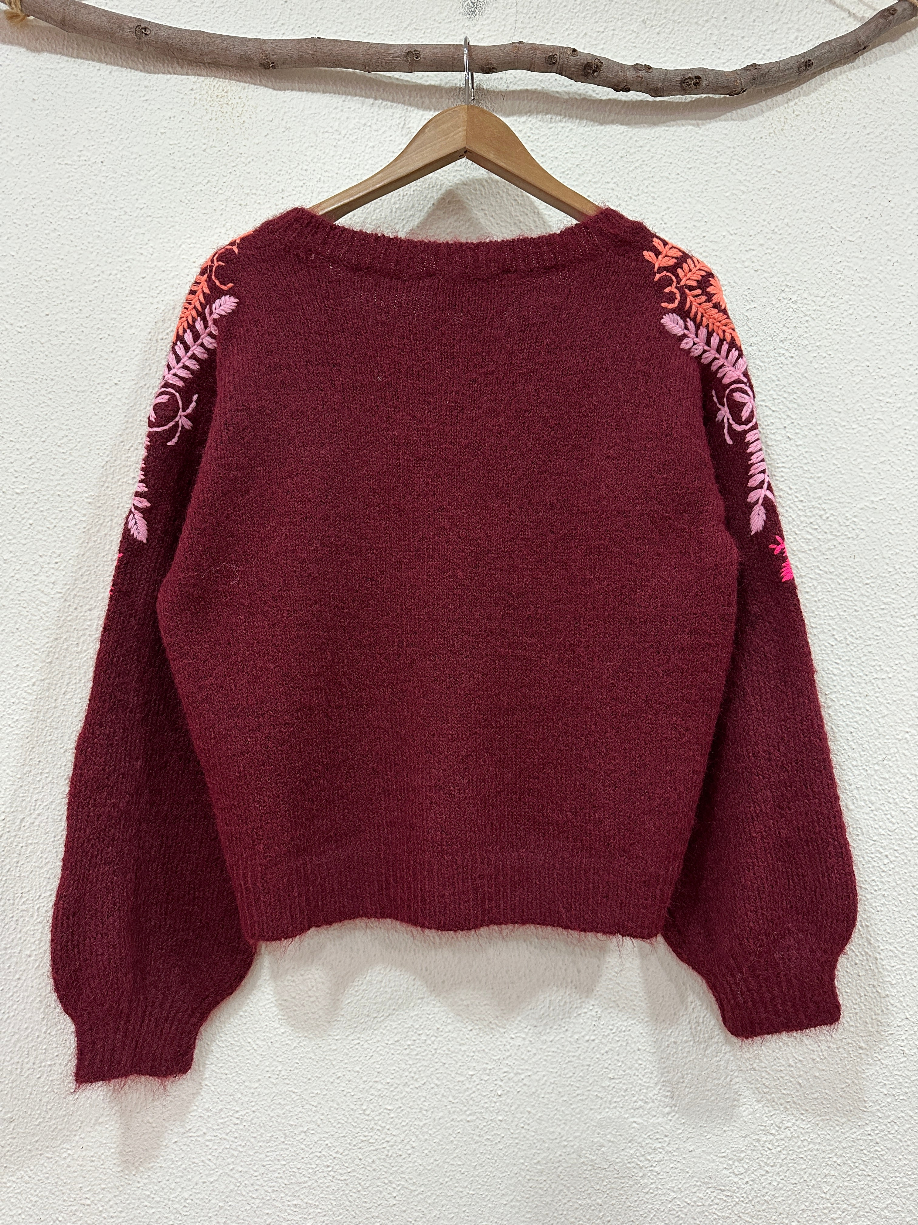 Camisola de malha bordada GARDEN