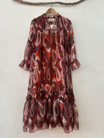 Carregar imagem no visualizador da galeria, Vestido em chiffon c/ cinto ELEGANCE
