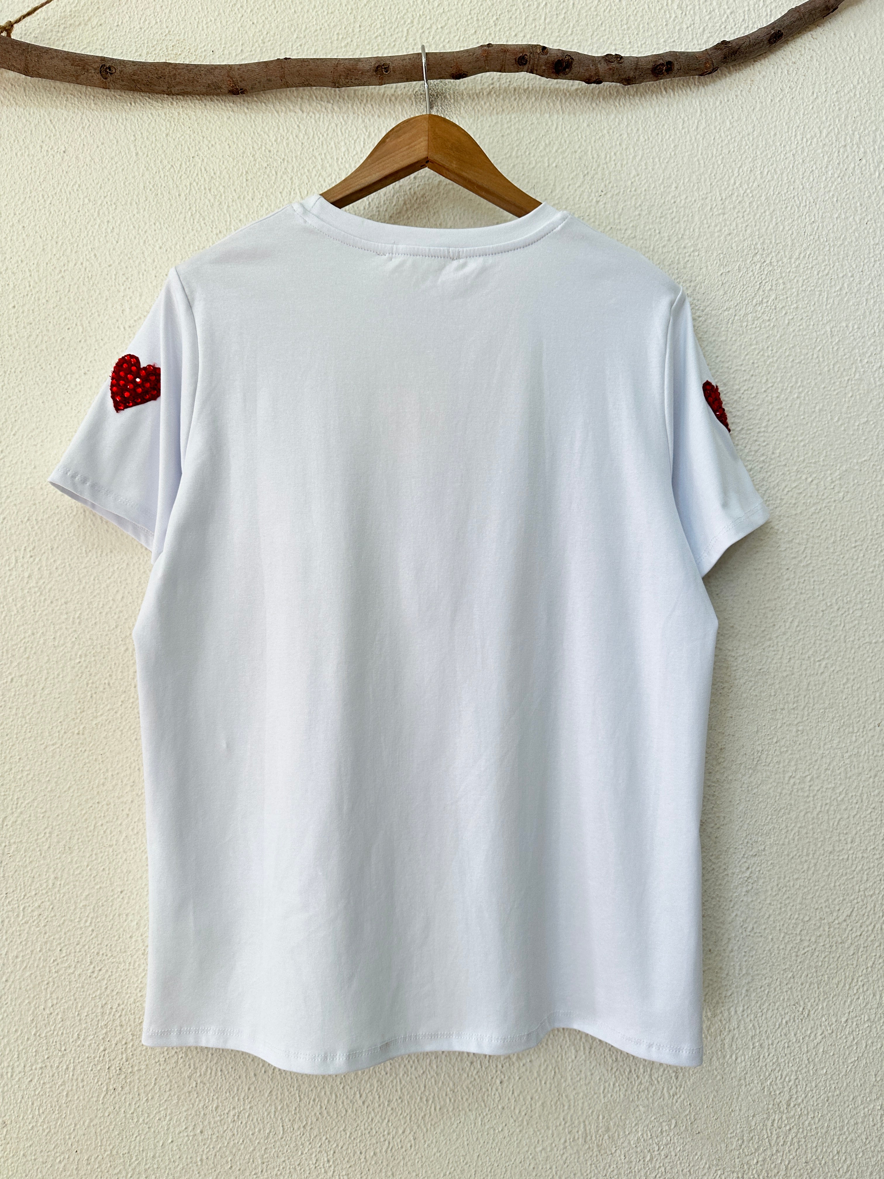 T-shirt regular-fit c/aplicações VALENTINE