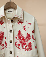 Cargue la imagen en el visor de la galería,Casaco de sarja bordado FEATHER
