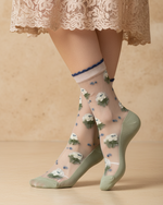 Carregar imagem no visualizador da galeria, Meias curtas semi-transparentes DELICATE (vários padrões)
