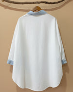 Carregar imagem no visualizador da galeria, Camisa oversize c/aplicações denim LOVELY
