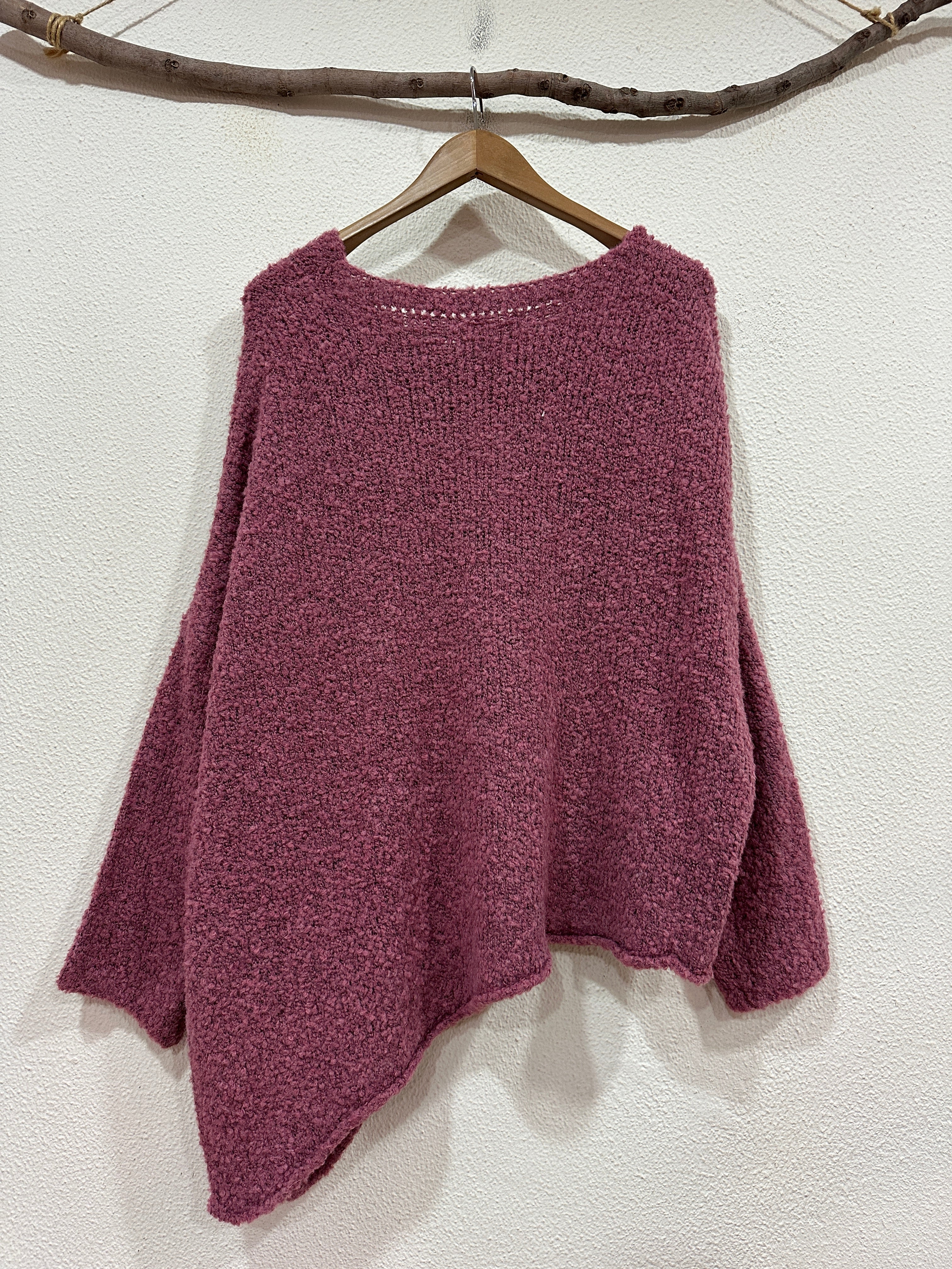 Camisola de malha oversise assimétrica YOLANDA