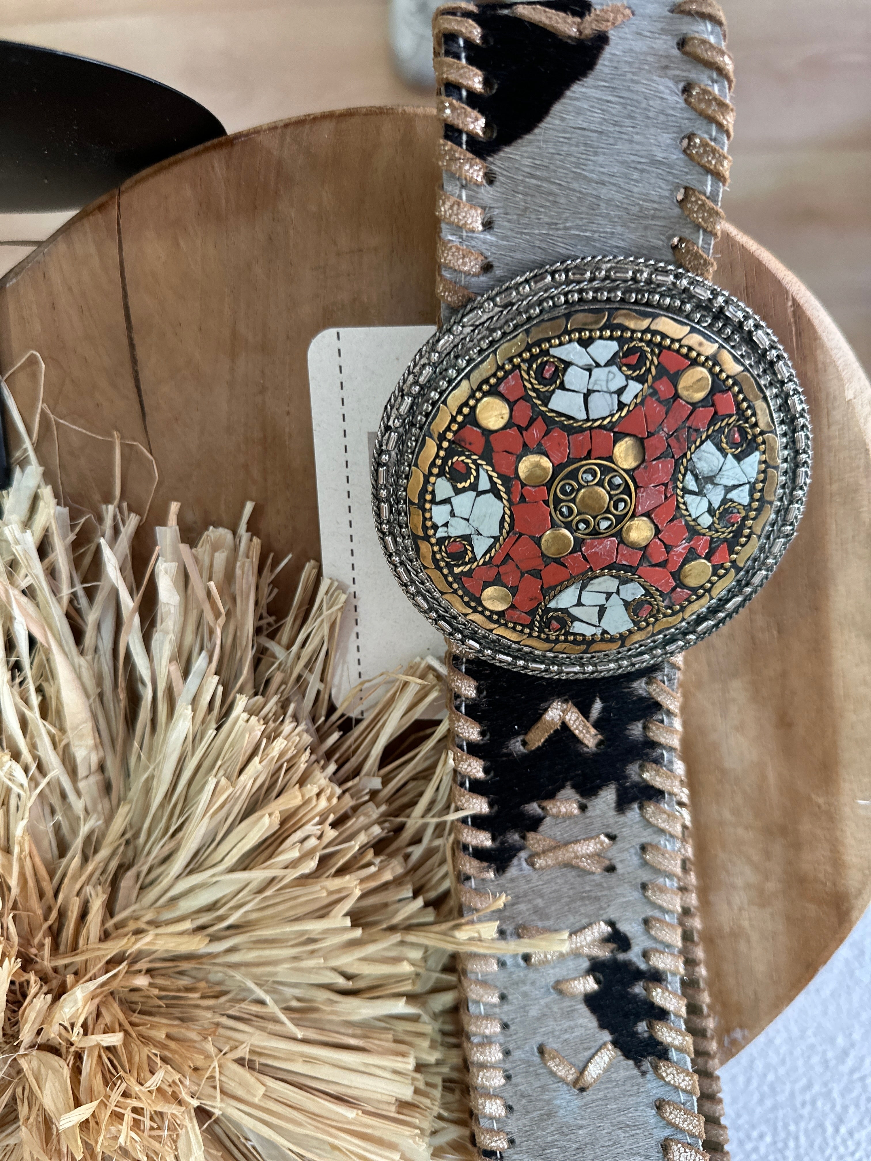 Cinto em pele c/ fivela destacável HARSHA