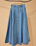 Cargue la imagen en el visor de la galería,Saia denim c/bolsos INDIGO
