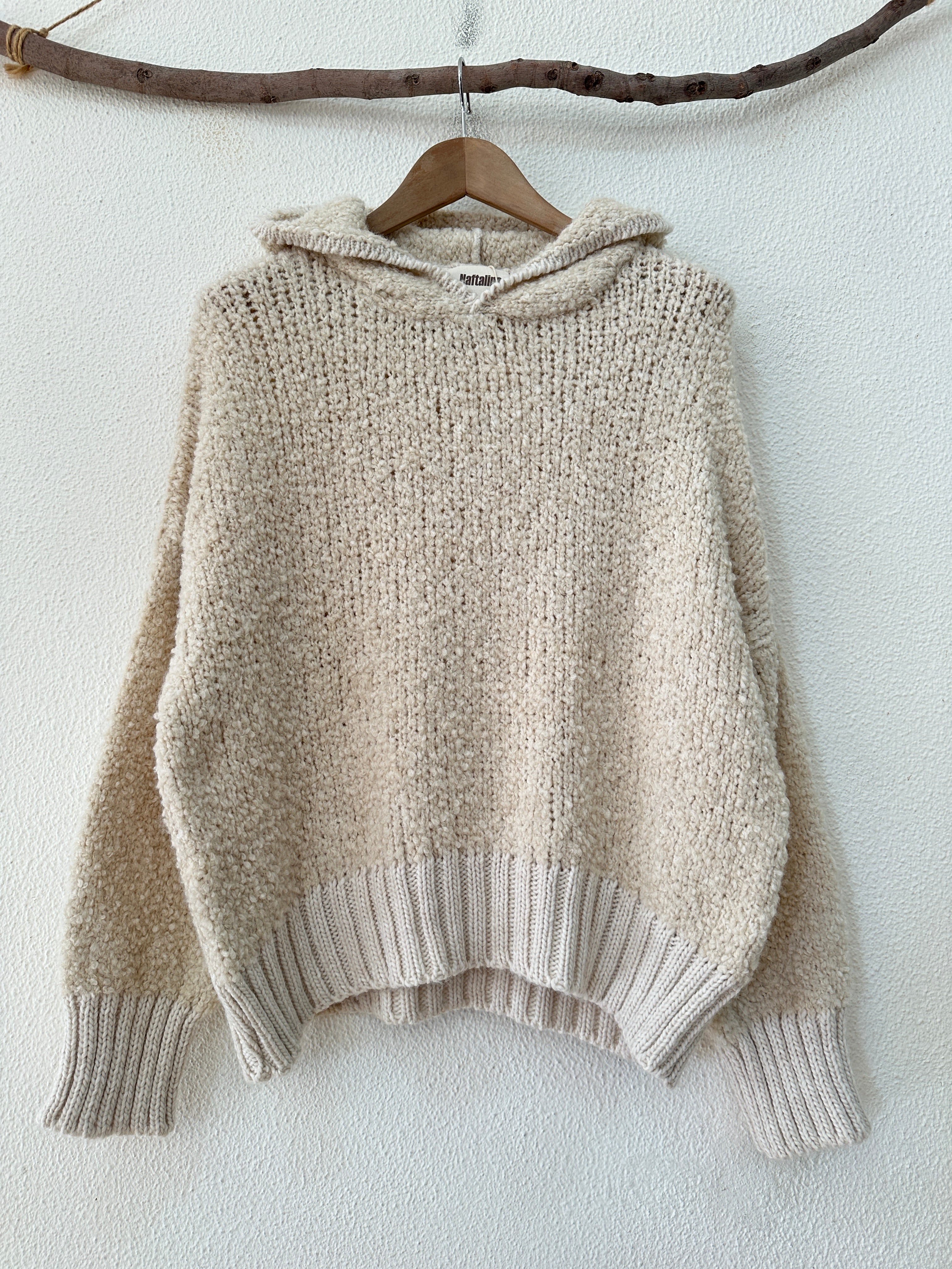 Camisola de malha encaracolada c/carapuço MERÍADE