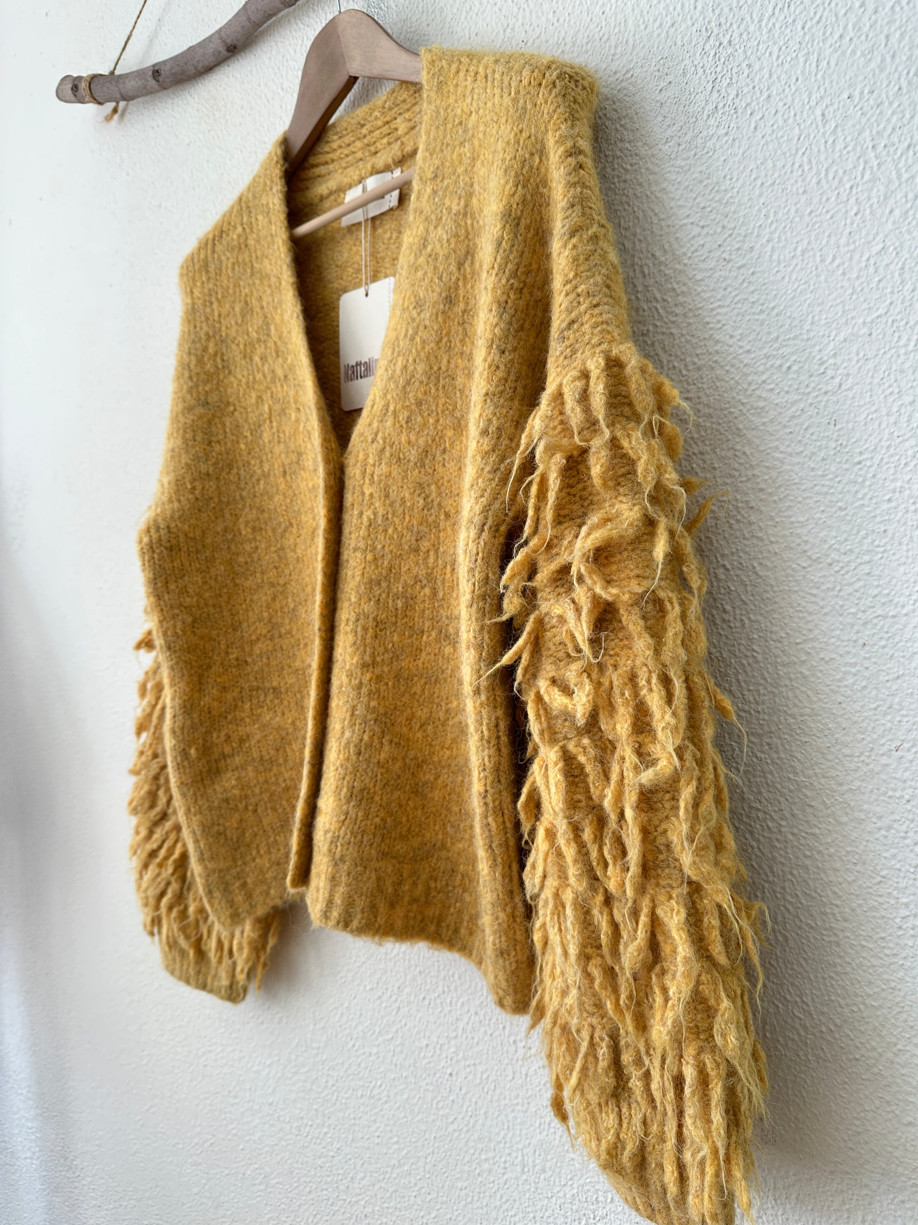 Casaco de malha c/ franjas MIELE