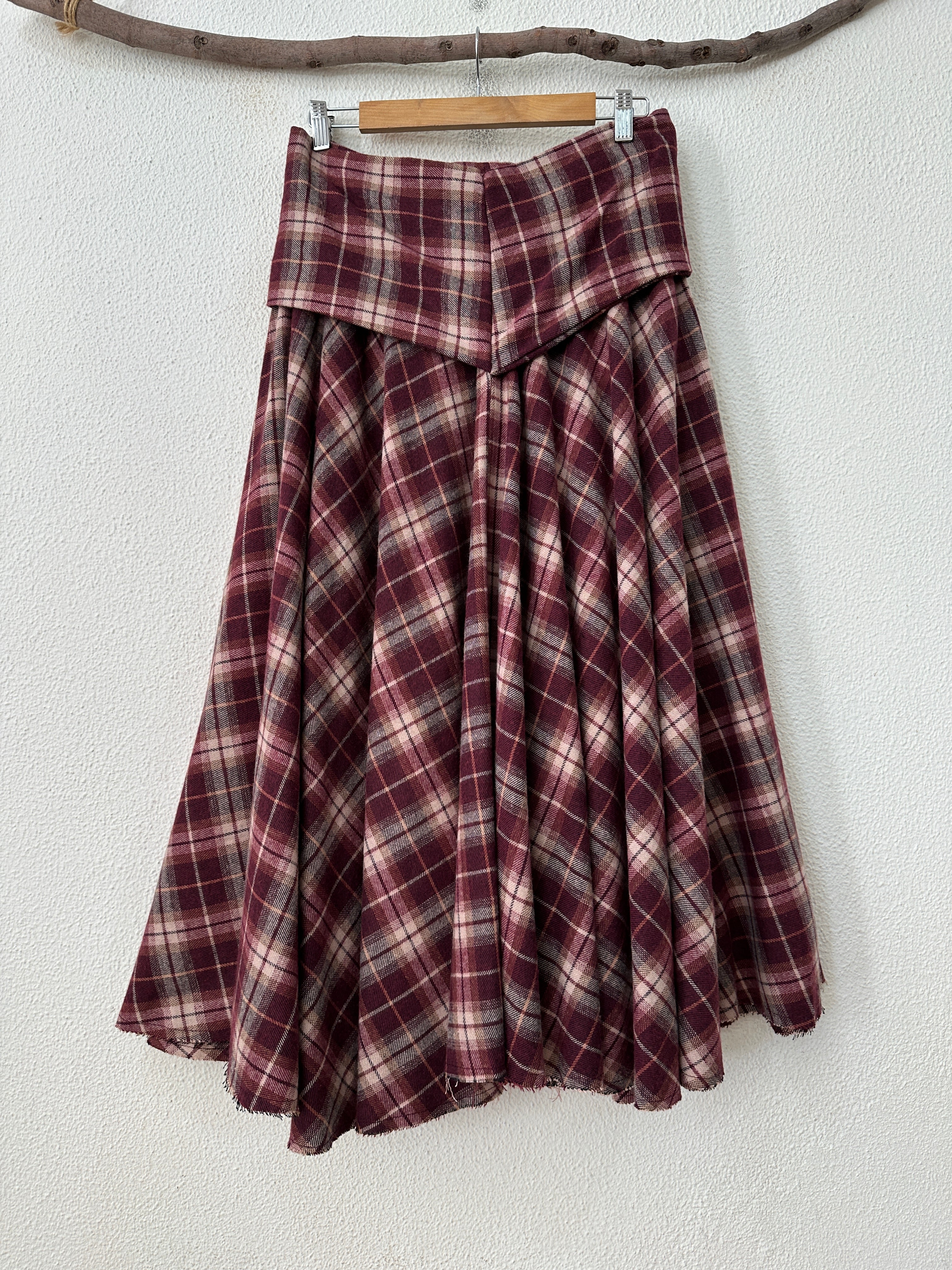 Saia de fazenda c/cinto em mangas de camisa CÓRDOBA