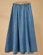 Cargue la imagen en el visor de la galería,Saia denim c/bolsos INDIGO
