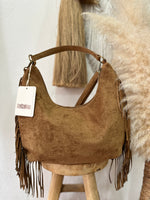 Carregar imagem no visualizador da galeria, Mala em camurça sintética c/franjas OPHELIA
